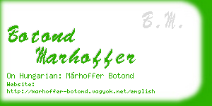 botond marhoffer business card